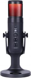 QWare GMI-710 Modesto 20 - 20000 Hz, RGB világítás, USB-C Fekete gamer mikrofon