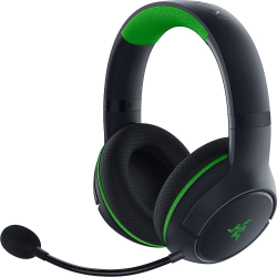 Razer Kaira HyperSpeed, Xbox Licenszelt, Vezeték Nélküli, Bluetooth 5.2, RF 2.4 GHz, Fekete-Zöld mikrofonos fejhallgató