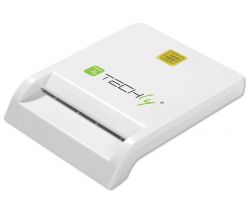 Techly 29150 USB 2.0 kompakt Smart fehér kártyaolvasó