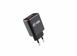 Dyras CDA-48B, Gyorstöltés 3.0, USB-A, Fekete hálózati töltő adapter
