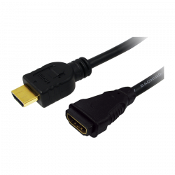 Logilink CH0056 HDMI 1.4 High Speed Ethernet (8,16 Gbps) 2m fekete aranyozott bővítő kábel