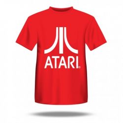 Blaze Entertainment, Atari T-Shirt, (XL), Distressed logó (AP1), Retro, Piros, Gaming póló