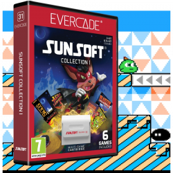 Evercade #31, Sunsoft Collection 1, 6in1, Retro, Multi Game, Játékszoftver csomag