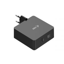 Dyras AUD-CH134B, 57 W, 2.1 A, USB-C, USB-A, Fekete hálózati gyorstöltő adapter
