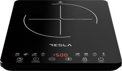 Tesla IC300B, 1500W, 1-zónás, 8-fokozatos, Kristályüveg, Indukciós, Fekete, Hordozható főzőlap