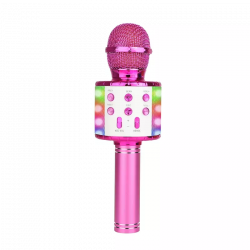 Manta MIC21-PKL, 5W RMS, Bluetooth, Micro SD, Vezeték nélküli, Rózsaszín, Karaoke mikrofon