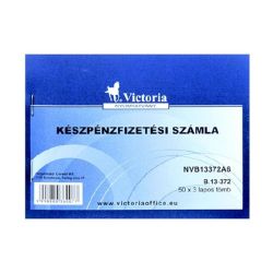 Victoria "B.13-372" 50x3 lapos A6 fekvő készpénzfizetési számlatömb