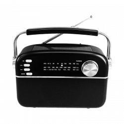 Manta RDI918B, 5W RMS, FM/AW/SW, Bluetooth, Napelemes, Fekete, Hordozható rádió
