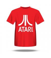 Blaze Entertainment, Atari T-Shirt, (XL), Distressed logó (AP1), Retro, Piros, Gaming póló